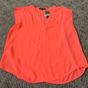 Ross Coral V Neck Dress Shirt